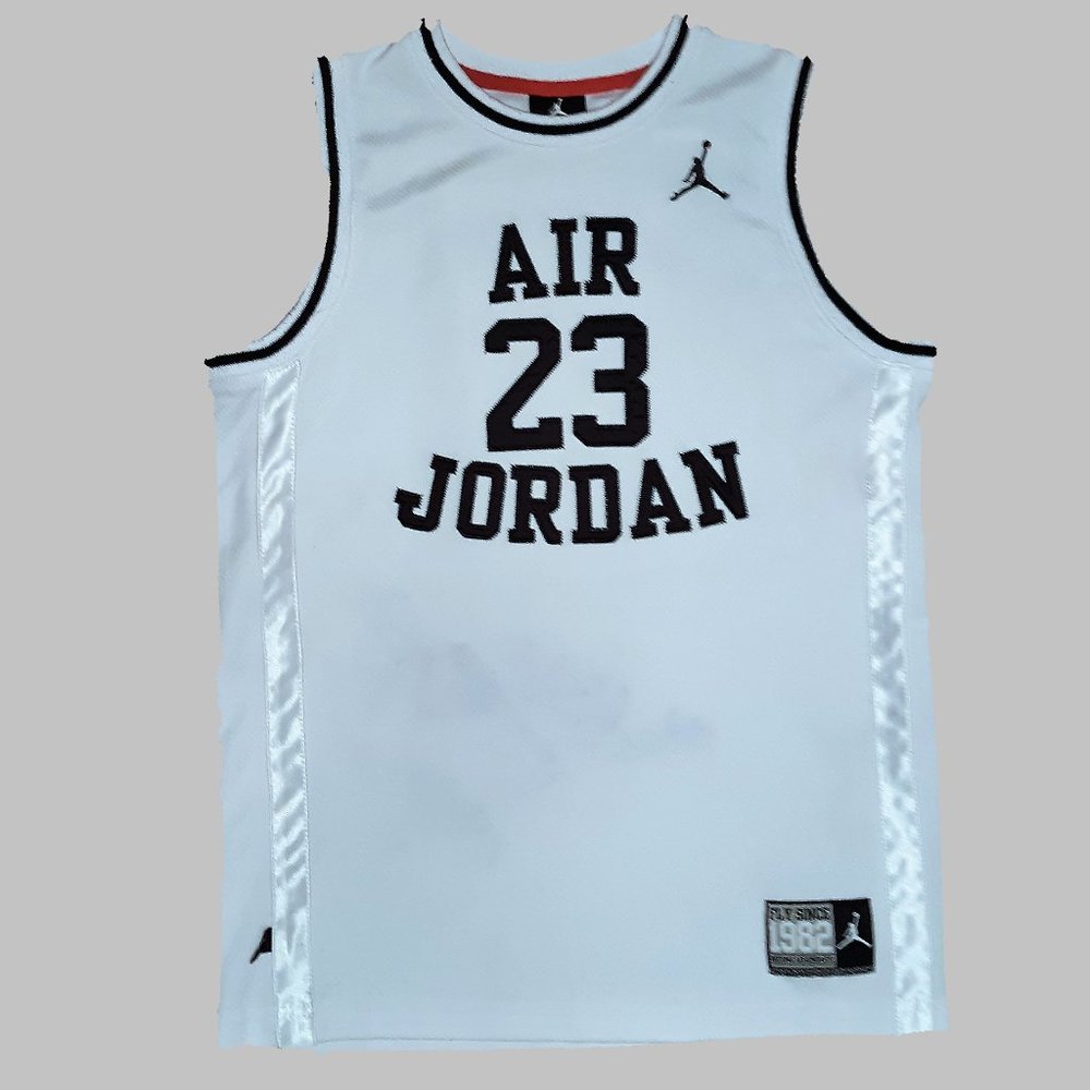 Jordan White/Dark Blue Sleeveless Top